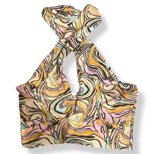 Multicolor Swirl Pattern Women's Top